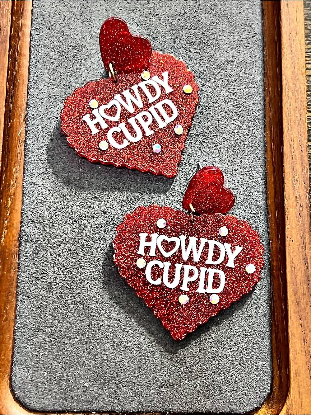 Howdy Cupid Red Statement Earrings